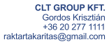 CLT GROUP KFT. Gordos Krisztián +36 20 277 1111 raktartakaritas@gmail.com